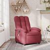 vidaXL Fauteuil de massage inclinable rouge bordeaux tissu