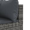 vidaXL Salon de jardin 9 pcs avec coussins gris r&eacute;sine tress&eacute;e