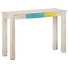 vidaXL Table console Blanc 115x35x77 cm Bois de manguier brut