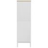 vidaXL Garde-robe FLORO blanc 77x53x171 cm bois massif de pin