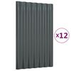 vidaXL Panneaux de toit 12 pcs Acier galvanisé Anthracite 60x36 cm