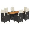 vidaXL Ensemble &agrave; manger de jardin et coussins 9 pcs beige Poly rotin