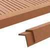 vidaXL Cornière de terrasse 5 pcs WPC 170 cm Marron clair