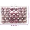 vidaXL Ensemble de boules de No&euml;l 100 pcs Rose