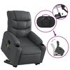 vidaXL Fauteuil inclinable de massage gris similicuir