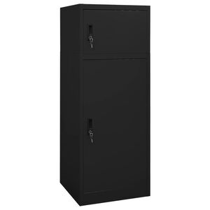 vidaXL Armoire &agrave; selles Noir 53x53x140 cm Acier