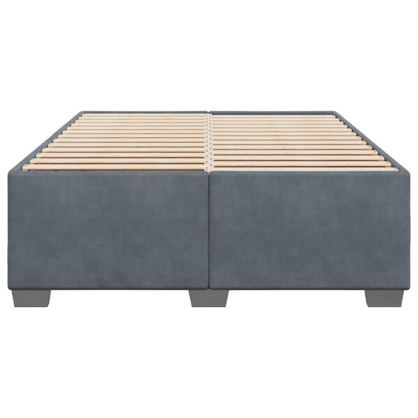 vidaXL Cadre de lit sans matelas gris foncé velours