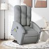 vidaXL Fauteuil inclinable de massage &eacute;lectrique gris clair tissu