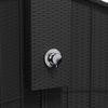 vidaXL Douche d'ext&eacute;rieur noir 100x100x241,5 cm poly rotin bois acacia