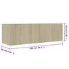 vidaXL Meuble TV Ch&ecirc;ne sonoma 100x30x30 cm Bois d&rsquo;ing&eacute;nierie