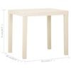 vidaXL Table de jardin Blanc 79x65x72 cm Plastique