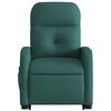 vidaXL Fauteuil inclinable de massage &eacute;lectrique vert fonc&eacute; tissu