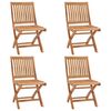 vidaXL Chaises pliables de jardin lot de 4 Bois de teck solide