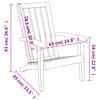 vidaXL Chaises de jardin Adirondack lot de 2 noir polypropyl&egrave;ne