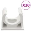 vidaXL Goulottes de c&acirc;ble avec pinces &Oslash;20 mm 10 m PVC