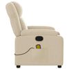 vidaXL Fauteuil inclinable de massage crème tissu