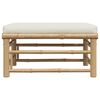 vidaXL Repose-pied de jardin avec coussin blanc crème Bambou