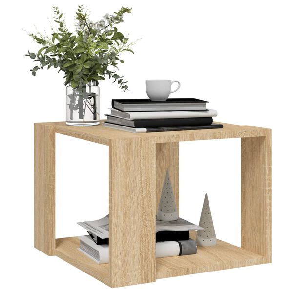 vidaXL Table basse Ch&ecirc;ne sonoma 40x40x30 cm Bois d'ing&eacute;nierie