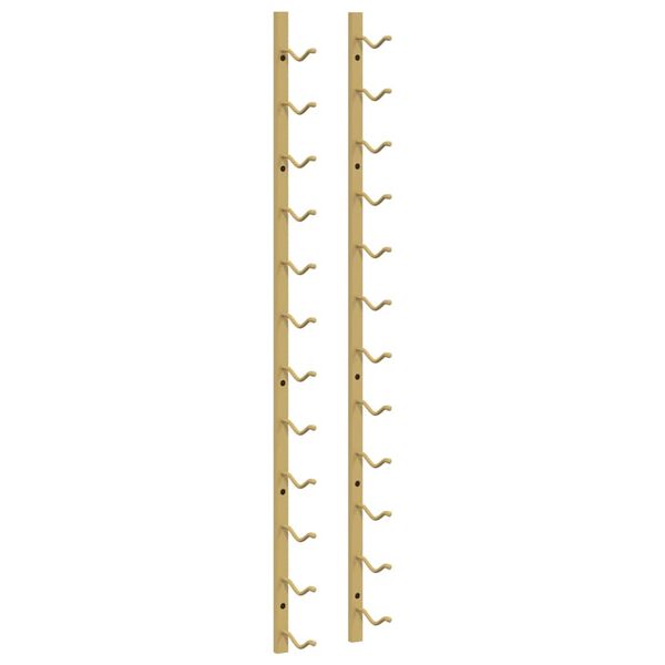 vidaXL Casier &agrave; vin mural pour 12 bouteilles Dor&eacute; Fer