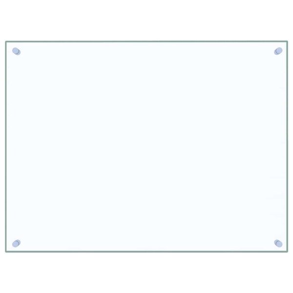vidaXL Dosseret de cuisine Transparent 80x60 cm Verre tremp&eacute;