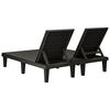 vidaXL Chaise longue double noir 155x138x83 cm polypropyl&egrave;ne