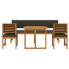 vidaXL Ensemble bistro de jardin 5 pcs Marron Bois d'Acacia Massif