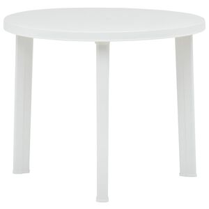 vidaXL Table de jardin Blanc 89 cm Plastique