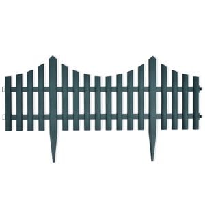 vidaXL Bordures de pelouse 17 pcs 10 m Vert