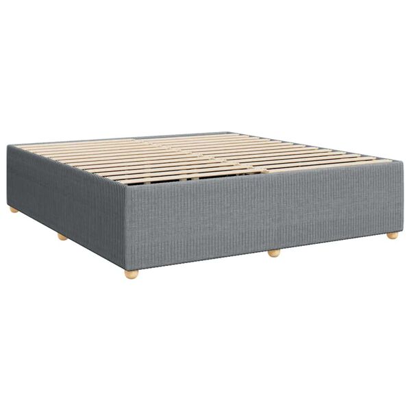vidaXL Cadre de lit sans matelas gris clair tissu
