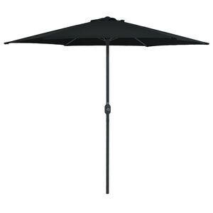 vidaXL Parasol de jardin et mât en aluminium 270x246 cm Noir