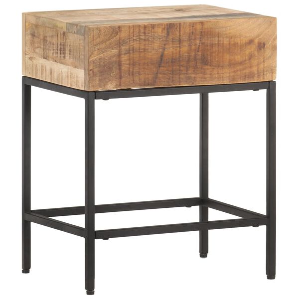 vidaXL Table d'appoint 40x30x50 cm Bois massif de manguier brut