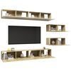 vidaXL Ensemble de meuble TV 6 pcs Ch&ecirc;ne sonoma Bois d'ing&eacute;nierie