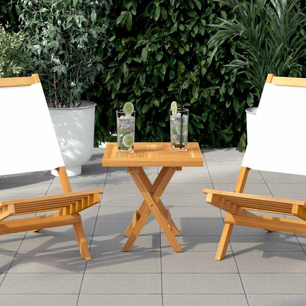 vidaXL Dessus de table carr&eacute; 40x40x2,5 cm Bois de teck massif