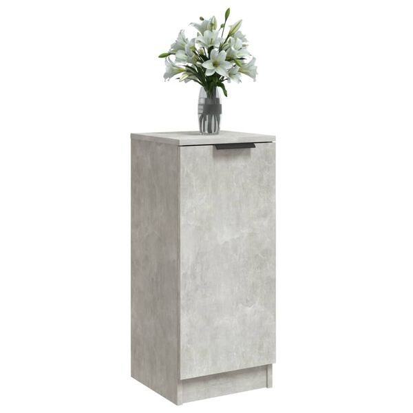 vidaXL Buffets 2 pcs Gris b&eacute;ton 30x30x70 cm Bois d'ing&eacute;nierie