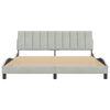 vidaXL Cadre de lit sans matelas Hanko gris clair 183x213 cm velours