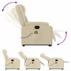 vidaXL Fauteuil inclinable de massage crème tissu