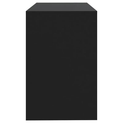 vidaXL Bureau Noir 101x50x76,5 cm Bois d'ingénierie