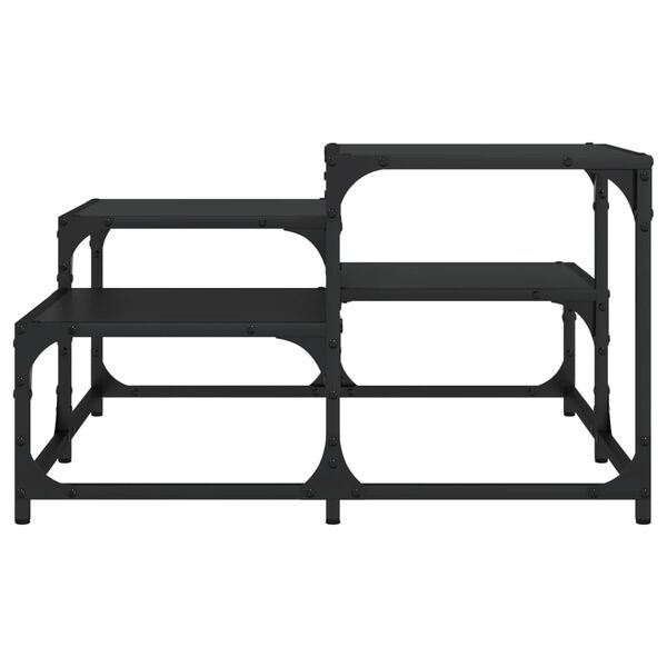 vidaXL Table basse noir 68x68x40 cm bois d'ingénierie