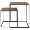 vidaXL Ensemble de table basse 2 pcs Bois d'ingénierie et métal