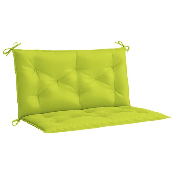 vidaXL Coussin de banc de jardin vert vif 100x(50+50)x7cm tissu oxford