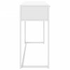 vidaXL Table console Blanc 106x35x75 cm Acier