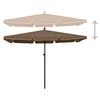 vidaXL Parasol de jardin avec mât 210x140 cm Taupe