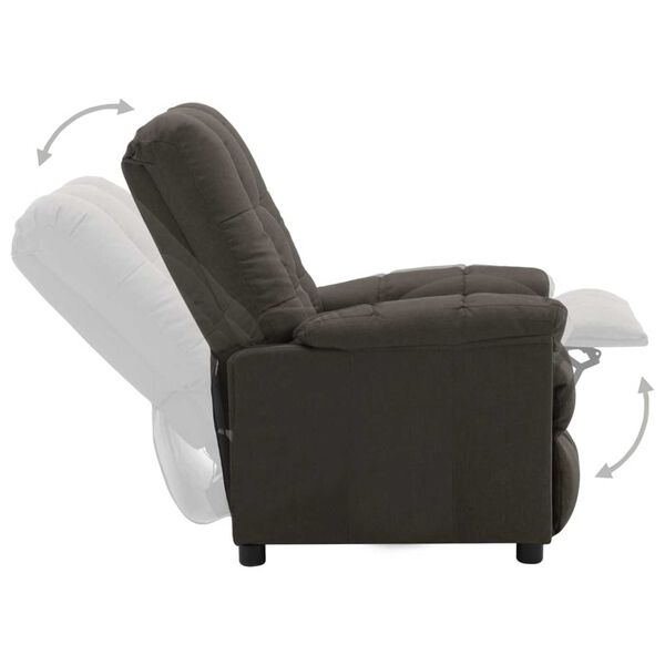 vidaXL Fauteuil inclinable &eacute;lectrique taupe tissu