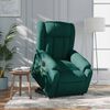 vidaXL Fauteuil inclinable de massage électrique vert foncé tissu