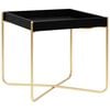 vidaXL Table d'appoint Noir et dor&eacute; 38x38x38,5 cm MDF