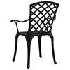 vidaXL Chaises de jardin lot de 4 Aluminium coul&eacute; Noir