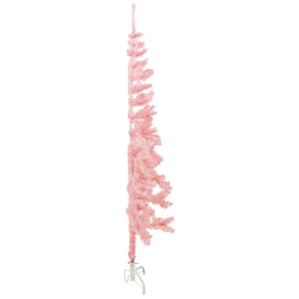 vidaXL Demi sapin de No&euml;l artificiel mince avec support Rose 150 cm