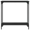 vidaXL Table console noir 75x30,5x75 cm bois d'ingénierie