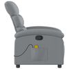 vidaXL Fauteuil de massage inclinable gris clair tissu