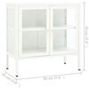 vidaXL Buffet Blanc 70x35x70 cm Acier et verre